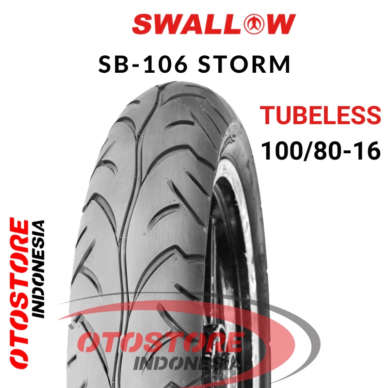 Ban Luar Motor Swallow SB-106 STORM 100/80-16 RING 16 Tubeless  ban motor