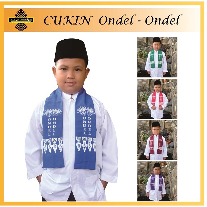 Cukin Ondel Ondel / Selendang Ondel Ondel / Cukin Batik / Cukin Betawi