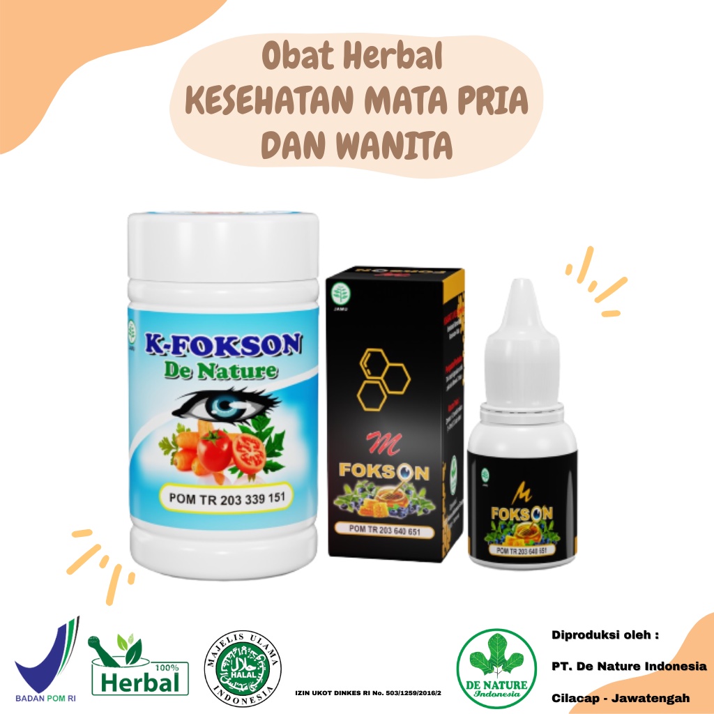 K-Fokson De Nature Denature K Fokson Kfokson Bonus Fokson Obat Sakit Mata Rabun Katarak Silinder Mat