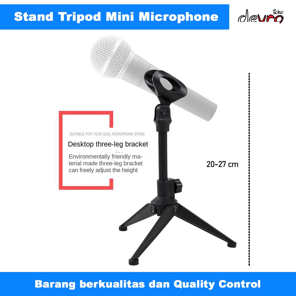 Stand Mikrofon - Stand Microphone Holder Adjustable Tripod - L4