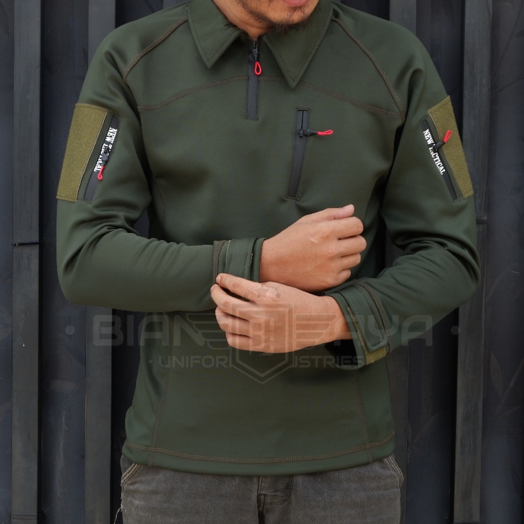 Terbaru kaos bdu tactical full Scuba Combat Polos lengan panjang