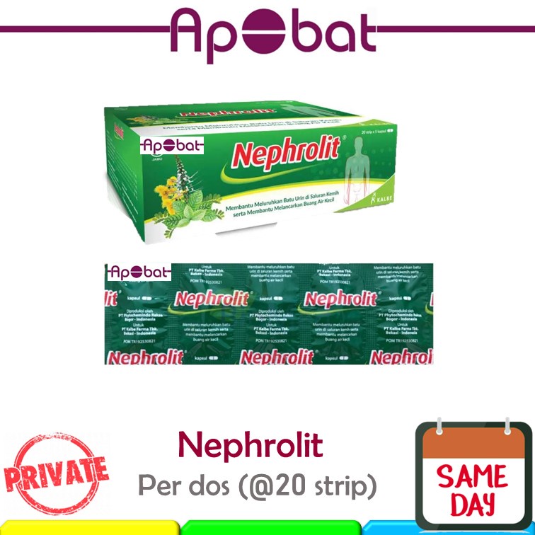 - ApObat - Nephrolit DUS Pelancar Kencing Batu Urin Dos Box Tablet Nefrolit Neprolit Nephrolite Nefr