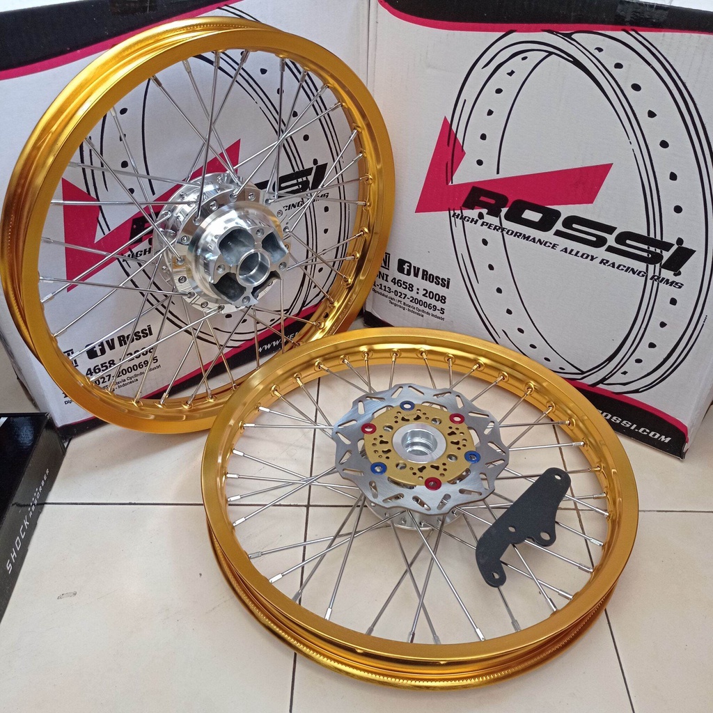 Velg Sonic150r Sepasang Rossi Original - Paketan Velg Sonic150R Depan Belakang Gold