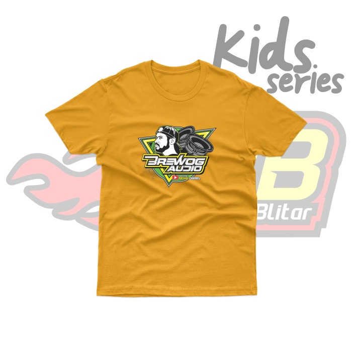 kaos anak distro BREWOG AUDIO 1-12 tahun bahan cotton combat 30s Unofficial