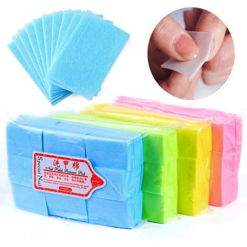 1000PCS KAPAS TANPA SERAT NAILART KAPAS NAILART COTTON SWAB KAKU KUALITAS PREMIUM
