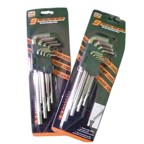 (COD) PERKAKAS BERKUALITAS Kunci L Set 9 Ukuran Size KECIL SEDANG BESAR / Hex Key Wrench Hand Tools MURAH