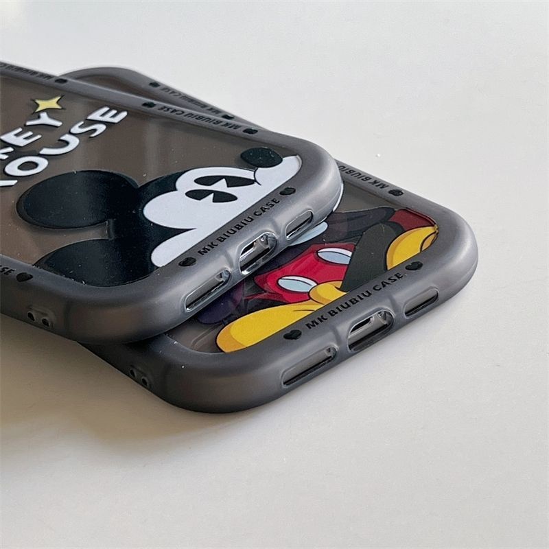 Case Transparan Motif Kartun Kepala Tikus Untuk IPhone 12 13 11 Pro Max X Xs Max Xr Hgb