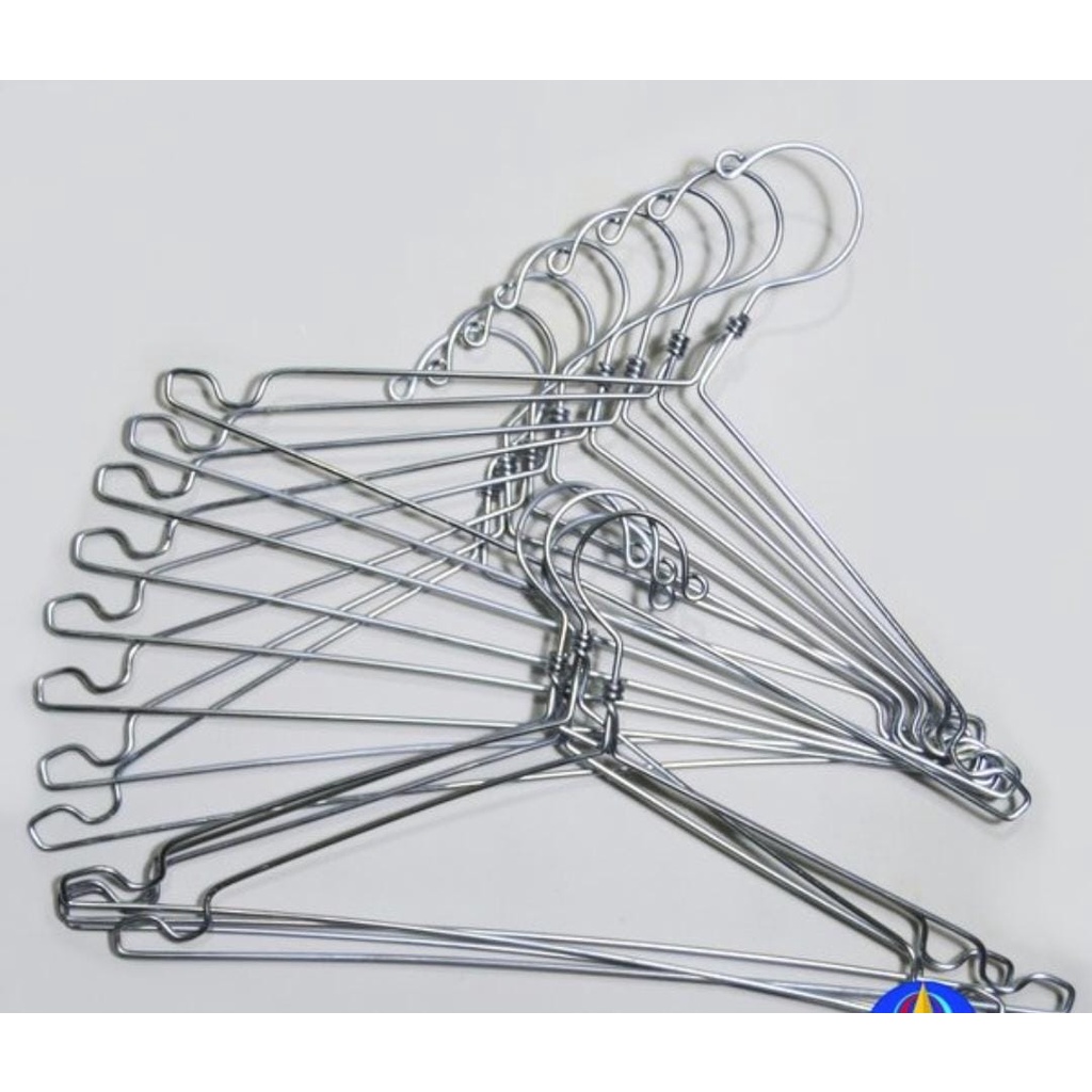 Gantungan Baju Hanger Kawat Stainless 12 pcs / Hanger baju Kawat 1Lusin TERMURAH TERLARIS