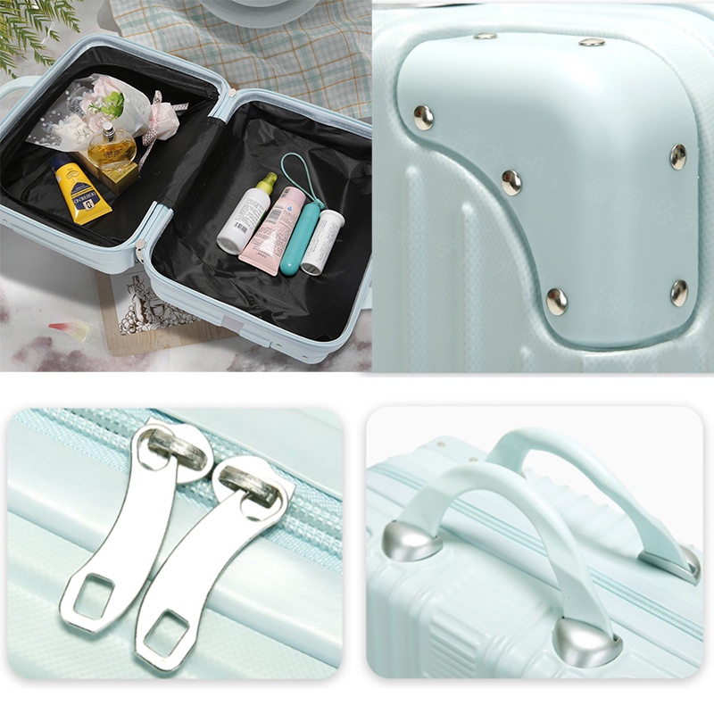HOT SALE JZR Koper Makeup Mini 14 Inch Koper Kecil untuk Travel dan Kosmetik Kecil Anti Gores ABS +