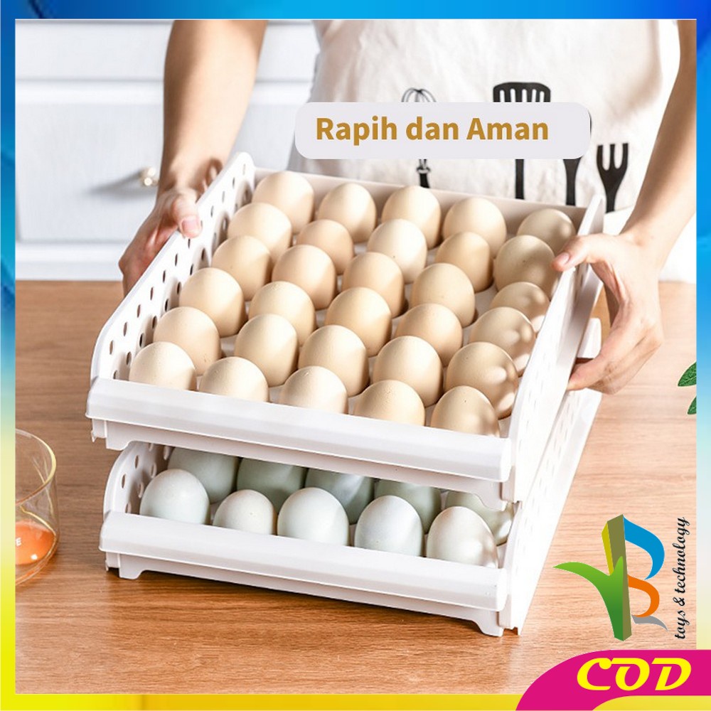 RB-C201 Rak Telur Egg Storage Box Organizer Kotak Telur Tempat Penyimpanan Telor 30 Sekat Impor