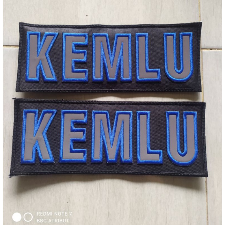 tulisan punggung kemlu - logo bordir rompi jaket dll