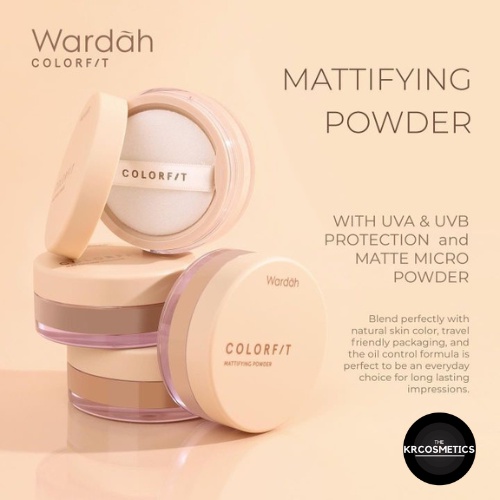 Wardah Colorfit Mattifying Powder - Bedak Tabur Dengan Oil Control Hingga 12 Jam dan Halus 15 gr