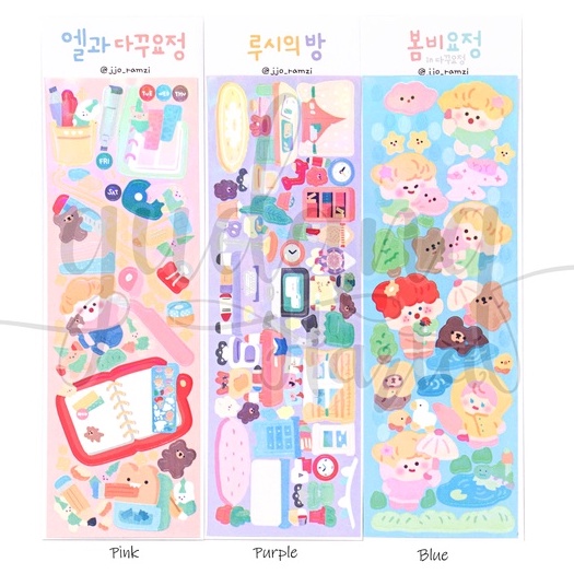 Stiker Korean Cute Girl Sticker Motif Cewek Korean Simple Lucu DIY Scrapbook GH 303369