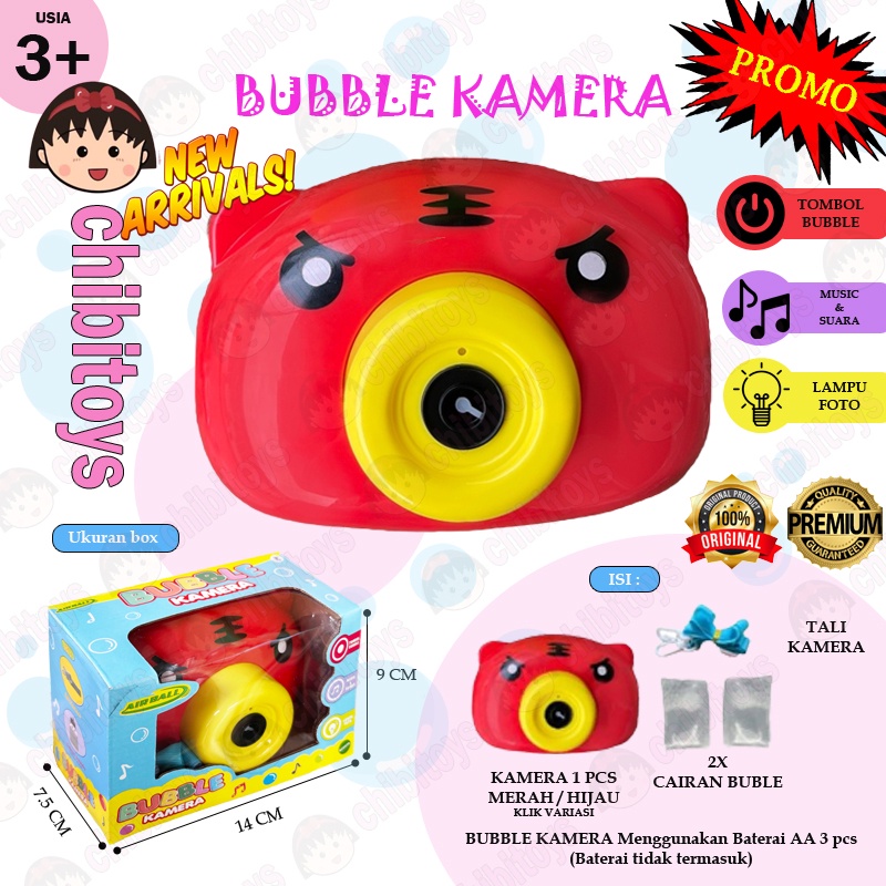Mainan Anak Kamera Bubble Kamera Elektrik Balon Sabun Original Acosta