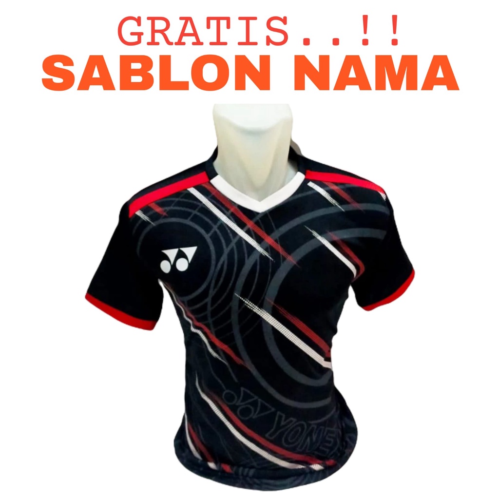 ( FREE SABLON NAMA ) Baju atasan olaharaga badminton bola futsal bulutangkis volly motif terbaru