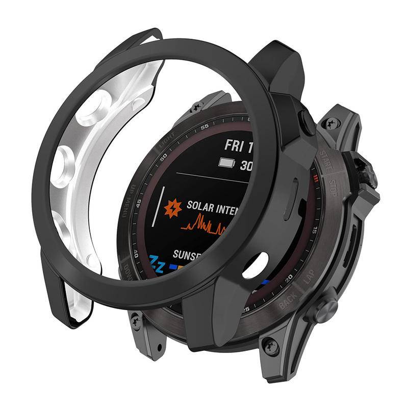 Soft Case Silikon TPU Dengan Frame Bumper Cover Proteksi Smartwatch Garmin Fenix 5 5X 7 7S 7X