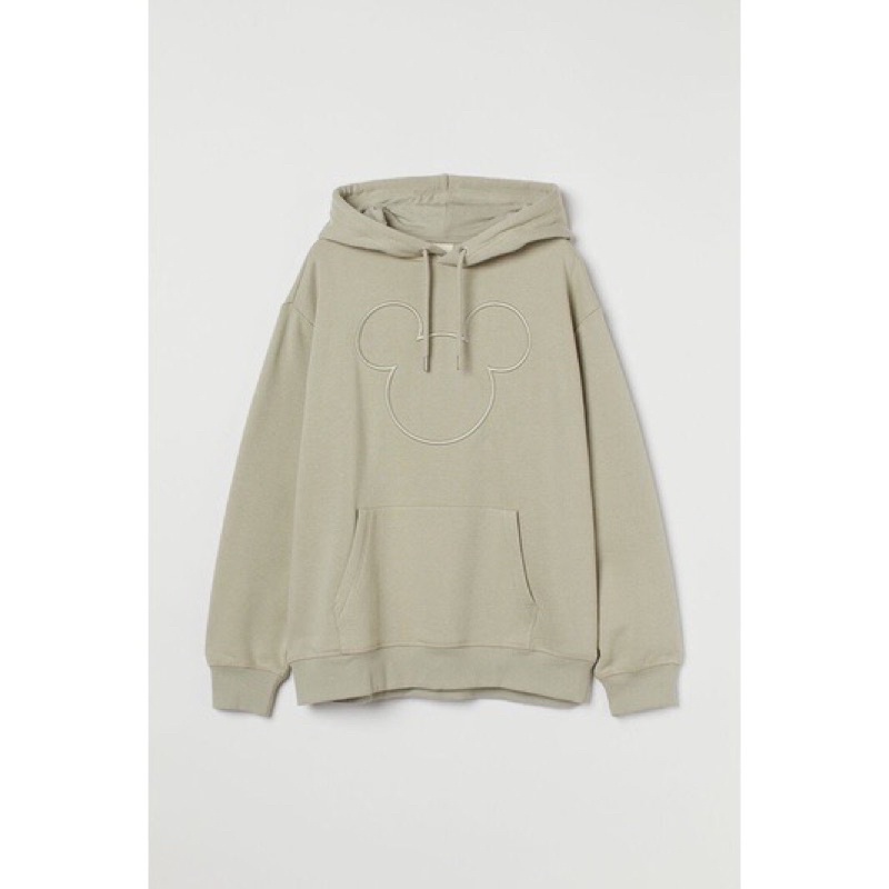 Hoodie Hnm Mickey Sage Green