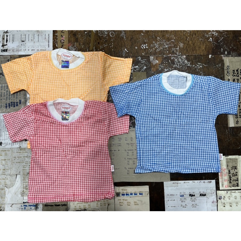 (6pcs) kaos oblong bayi Usagi bintik petak lengan kensi / pendek / panjang