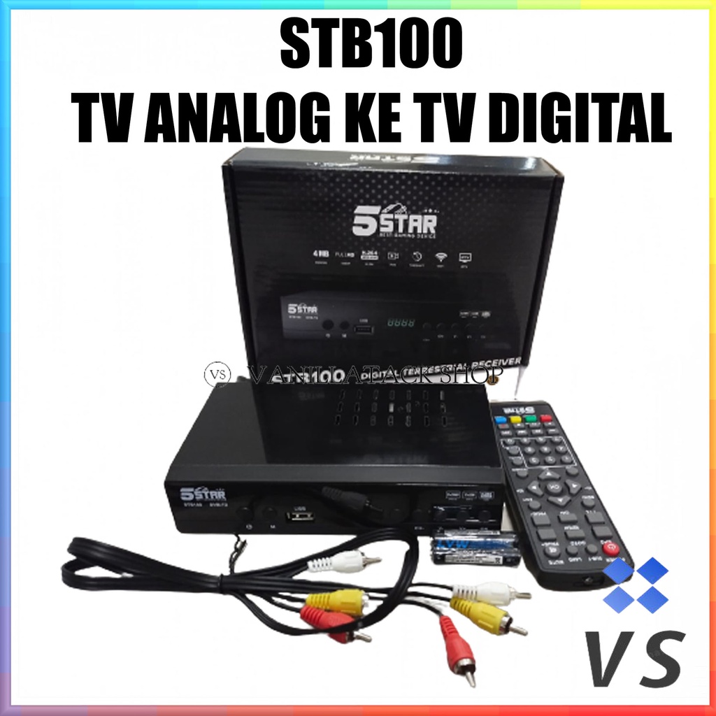 SET TOP BOX STB 100 5STAR DVB T2 TV ANALOG TO TV DIGITAL