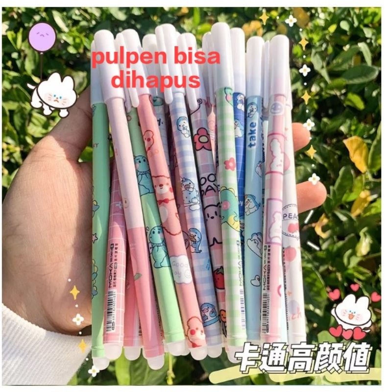 Pulpen Gel Karakter Bisa Di Hapus Bolpoin Mekanik Gel Hapus Gambar Kartun Lucu 6 Pcs 12 Pcs