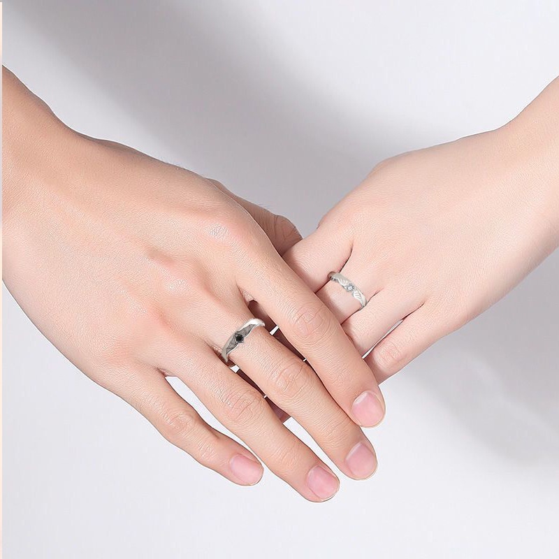 Cincin Pasangan Sayap Setan Malaikat Pasangan Cincin Kreatif Bertatahkan Zirkon Retro Unik Kepribadian Korea Pembukaan Yang Dapat Disesuaikan Rings Fashion Pecinta Perhiasan Hadiah Untuk Wanita&amp;Pria&amp;Couple