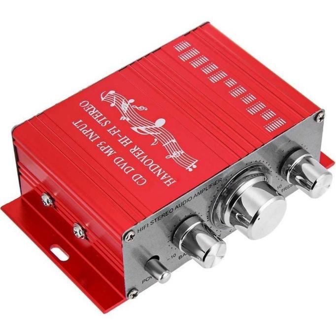 Mixer Audio Power Stereo Amplifier Mini Speaker 2 channel 20W - Merah