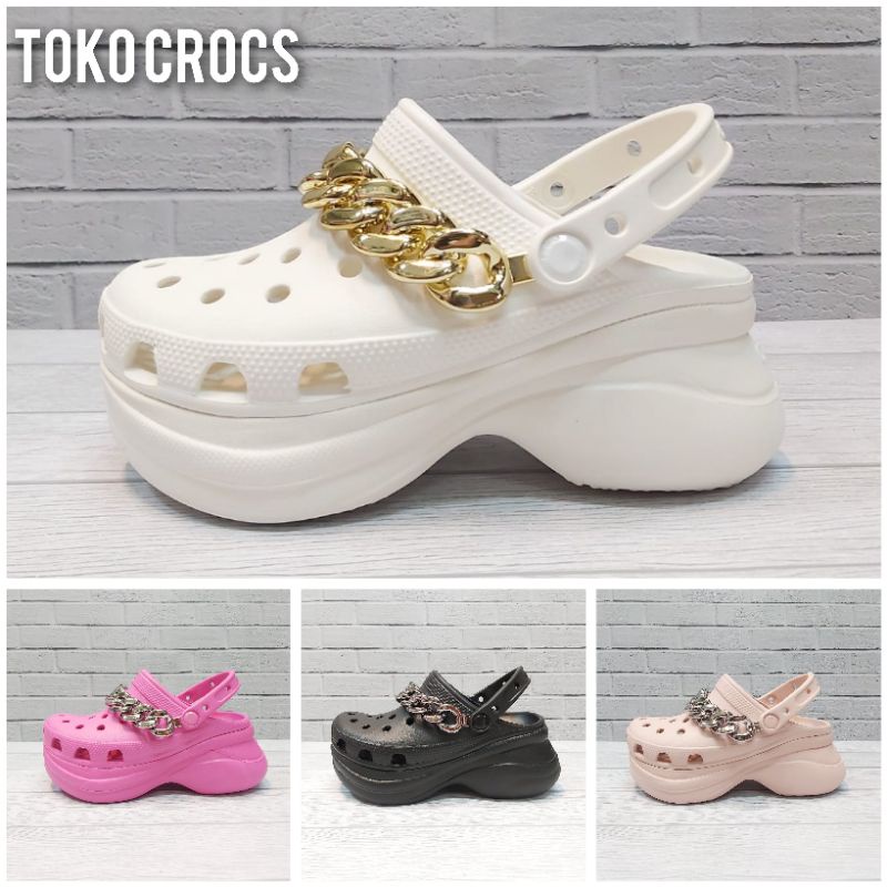 Crocs Bae rantai / Crocs Bae clog chain rantai / Sandal Wanita Crocs Bae