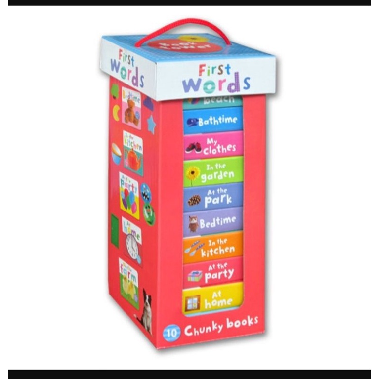 First Words Book Tower With 10 Chunky Books