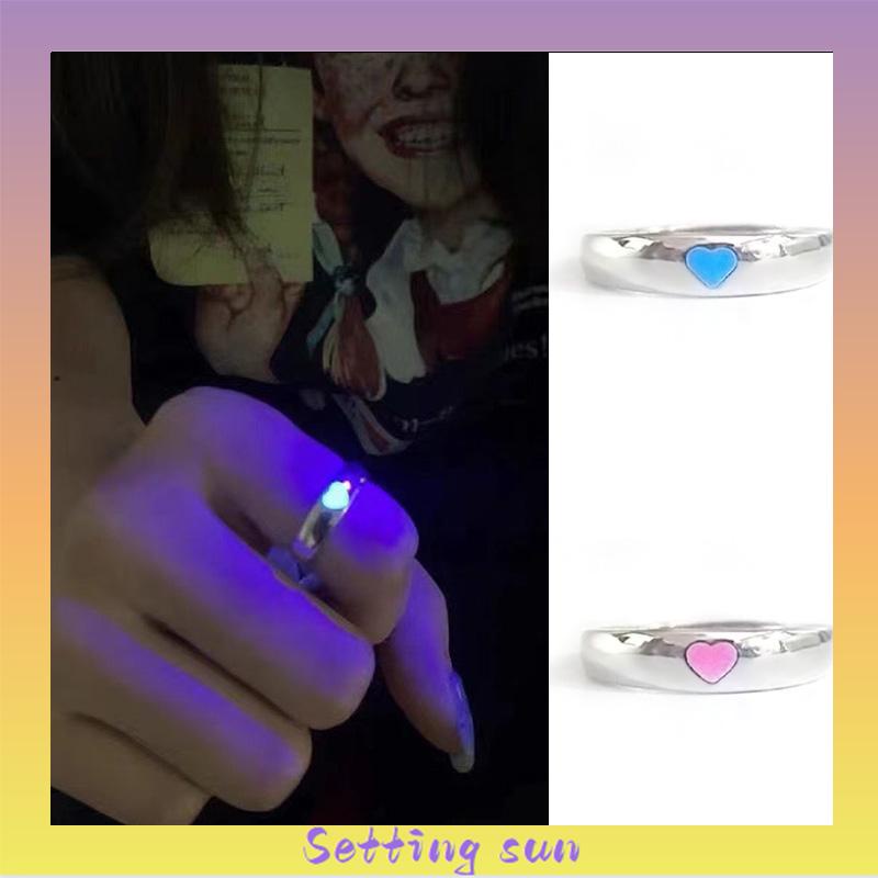 Cincin Cinta Luminous Retro Vintage Korea Gaya Untuk Wanita TN