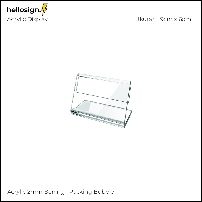 

Akrilik Display Kartu Nama | Acrylic Tent Card Holder Type L