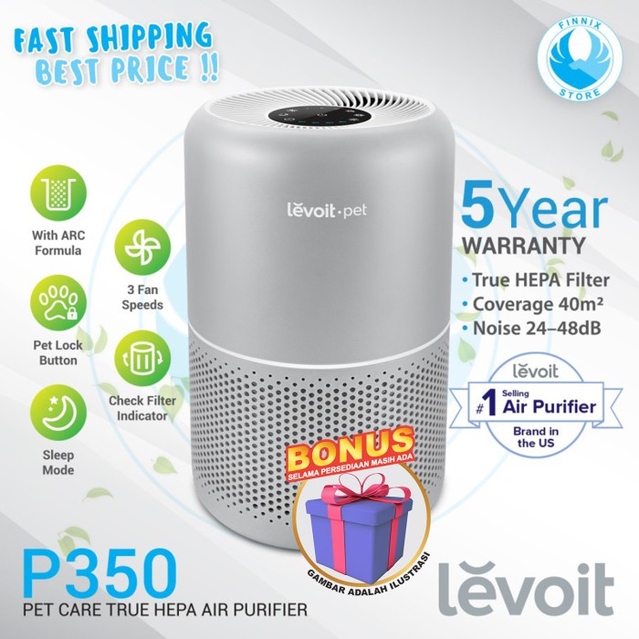 TERLARIS Levoit Core P350 Air Purifier Pet Care True HEPA - Pembersih Udara - Core P350