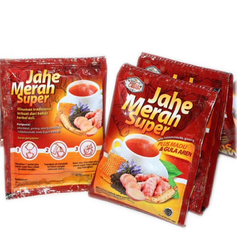 

1 saset Jahe Merah Ratu Lebah Super Menghangatkan Tubuh
