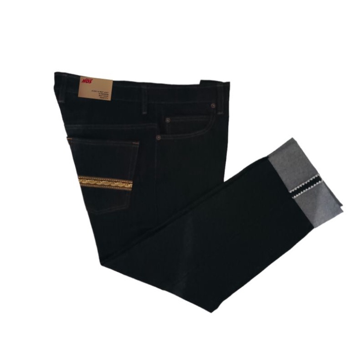 raw denim selvdge shell stitch black 14oz