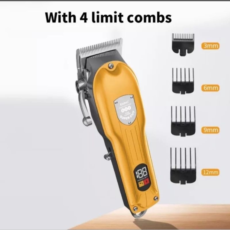 Alat Potong Rambut Kemei KM 802 Original Mesin Cukur Cas Hair Clipper Pangkas Dan Potong Rambut