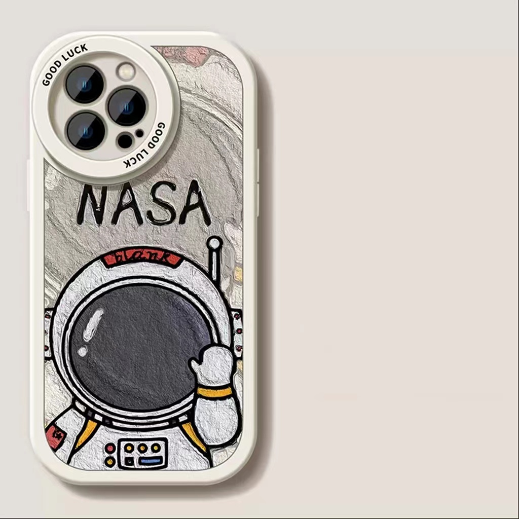 Case Bahan TPU Desain Astronot Untuk iPhone 14 14pro 14Plus 14prm 13 13pro 13pro 11 7Plus 8Plus Xr XS 12pro Max