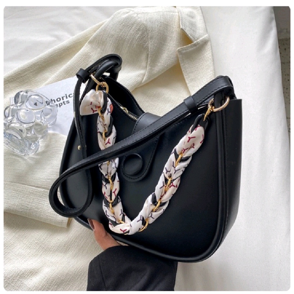 tas wanita - tas selempang wanita multifungsi 2 in 1 lili bag // bisa cod // tas murah-HITAM