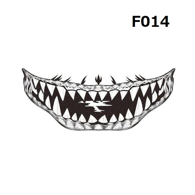 CSP113 – Water Tattoo Temporer Monster Mouth Fangs Halloween Cosplay Instan