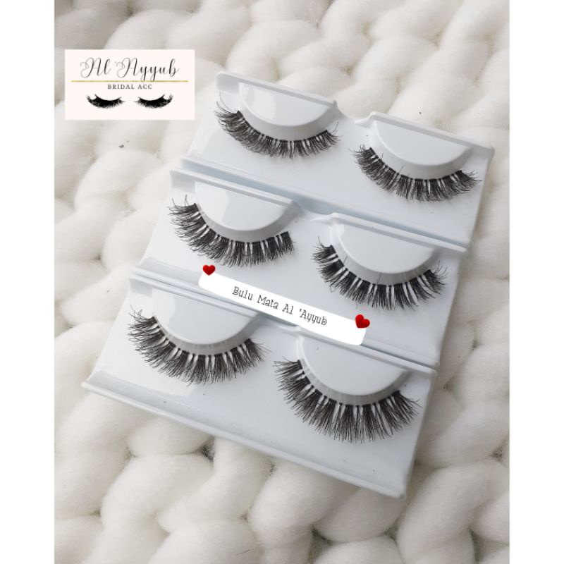 Bulu Mata 3D Wsps | short untuk sipit ( 3 Dimensi )   isi Lusinan | 12 Pasang / Lusinan Free COVER M