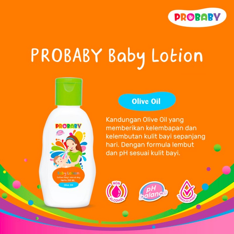 Probaby Baby Lotion Pelembab Kulit Bayi Olive Oil - 200 ml