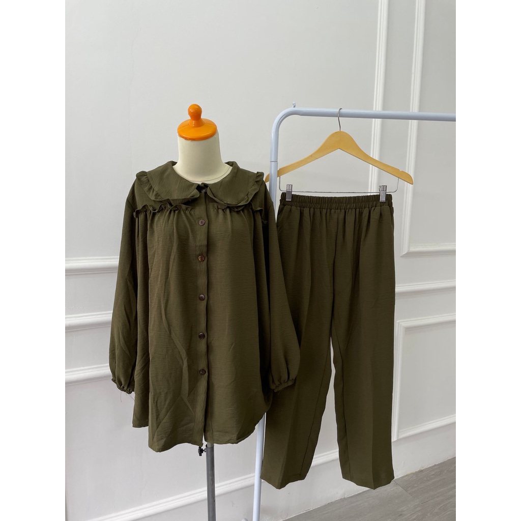 RUBY SET | STELAN CRINKLE AIRFLOW IMPORT SETCEL TUNIK IMPORT SETELAN POLOS MUSLIM GROSIR BIANCCA