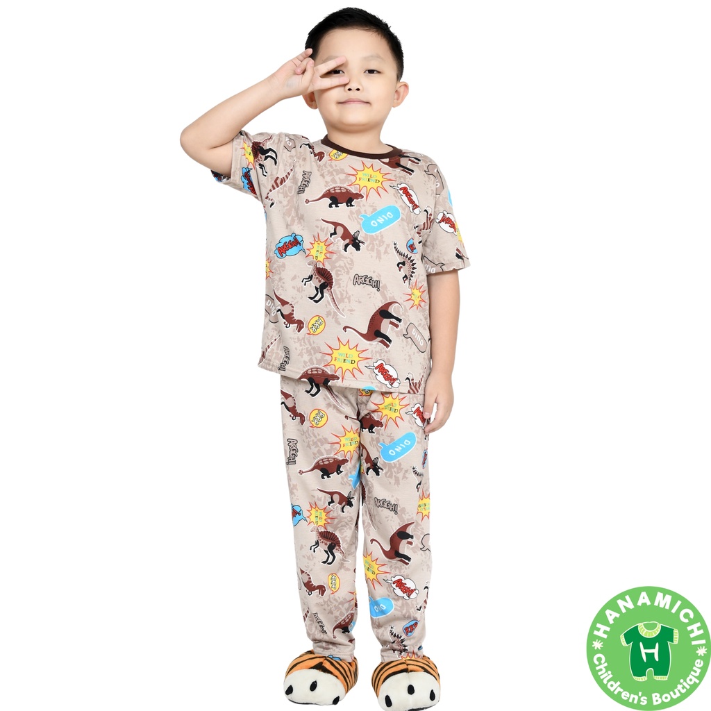 Hanamichi ARYA.CP Setelan Baju Tidur Anak Lengan Pendek Motif Print