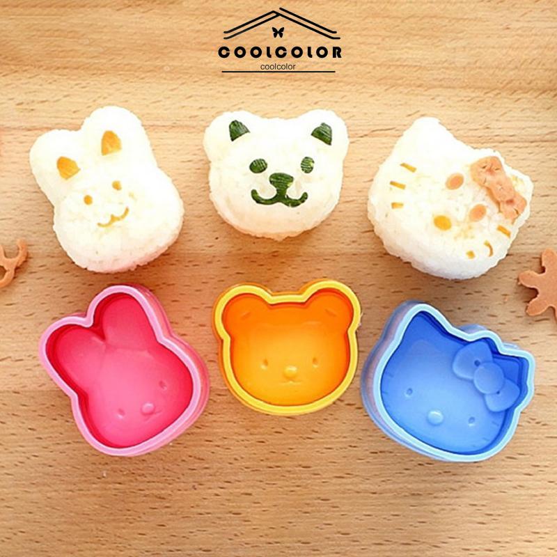 COD❤️Cetakan Nasi Bola Rice Mold Cetakan Nasi Dengan 3 Motif Lucu Bola Shake- cl