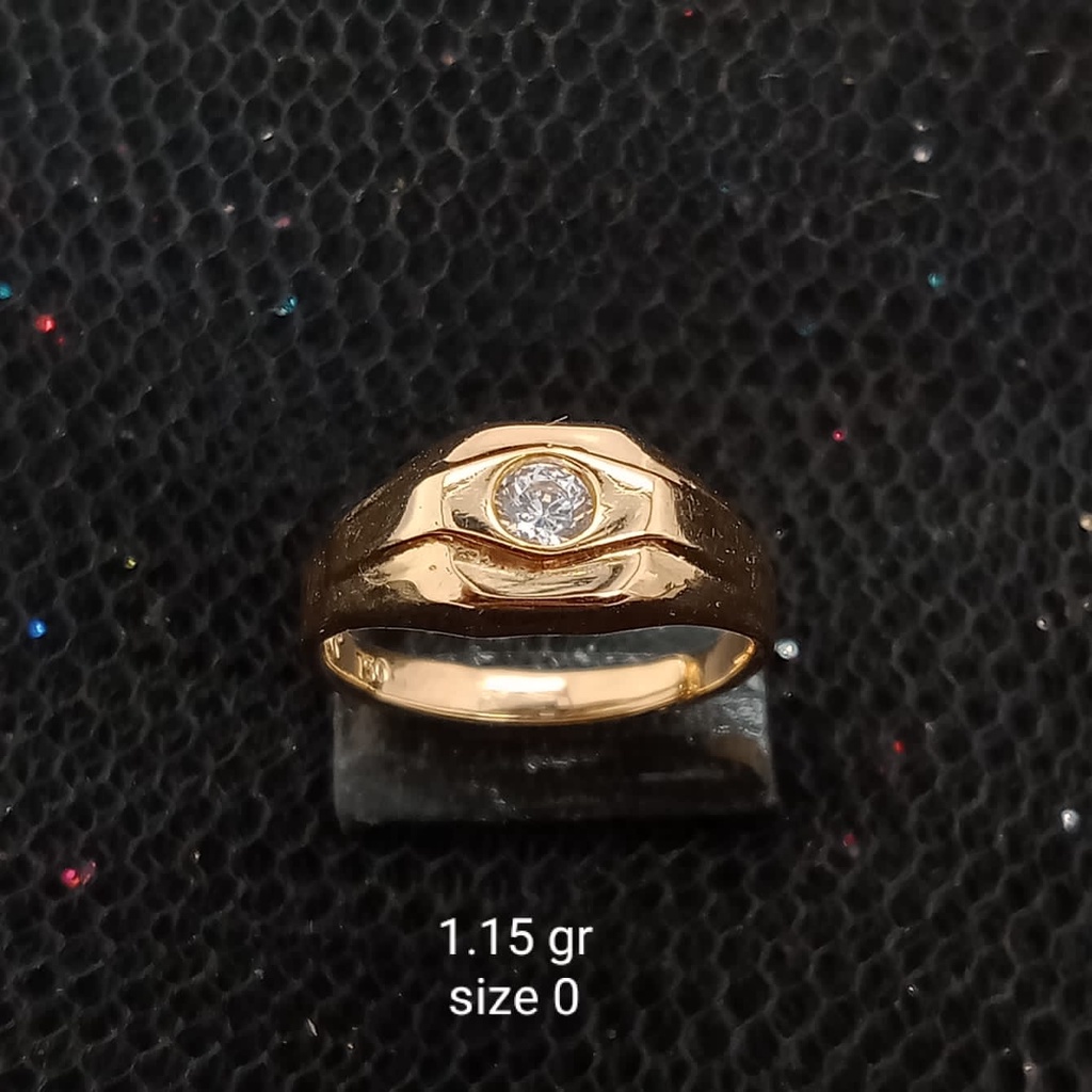 Cincin anak emas 17K - 1.15 gr kadar 750 - 3950