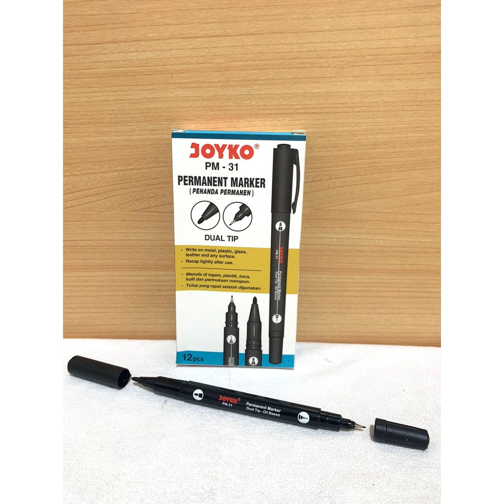 

Spidol Permanen Marker / Spidol Permanen Joyko PM-31 Dual Tip