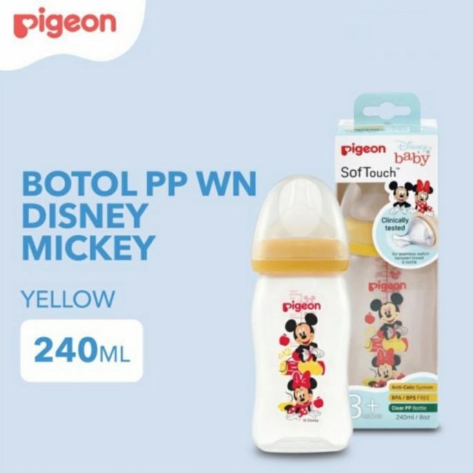 Pigeon Botol Susu Bayi Wideneck 240Ml Disney Nursing Feeding Bottle