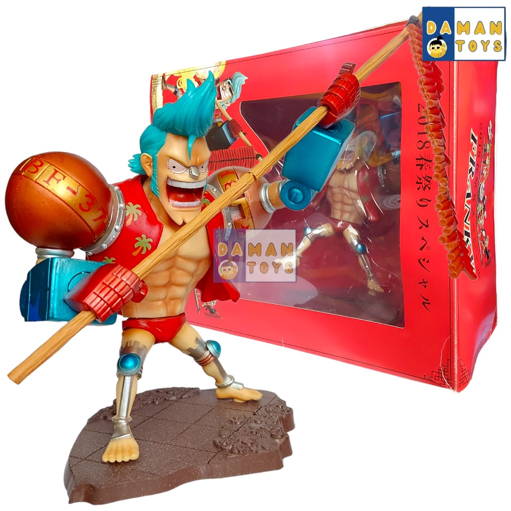 Action Figure Anime One Piece Franky Luffy Roronoa Zoro Sanji Nami Gk Dragon New Year Lion Dance