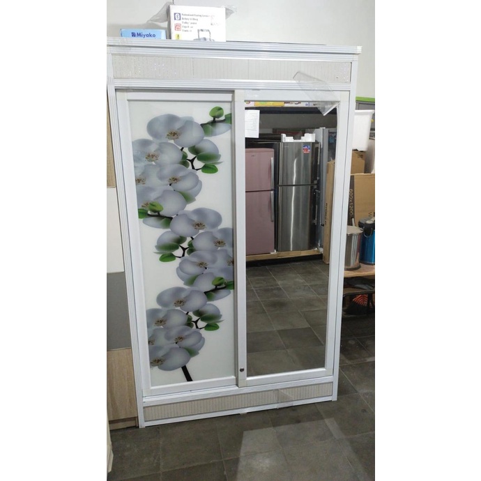 Lemari Pakaian 2 Pintu Sliding Pvc Kaca Alumunium Khusus Bogor Oriander