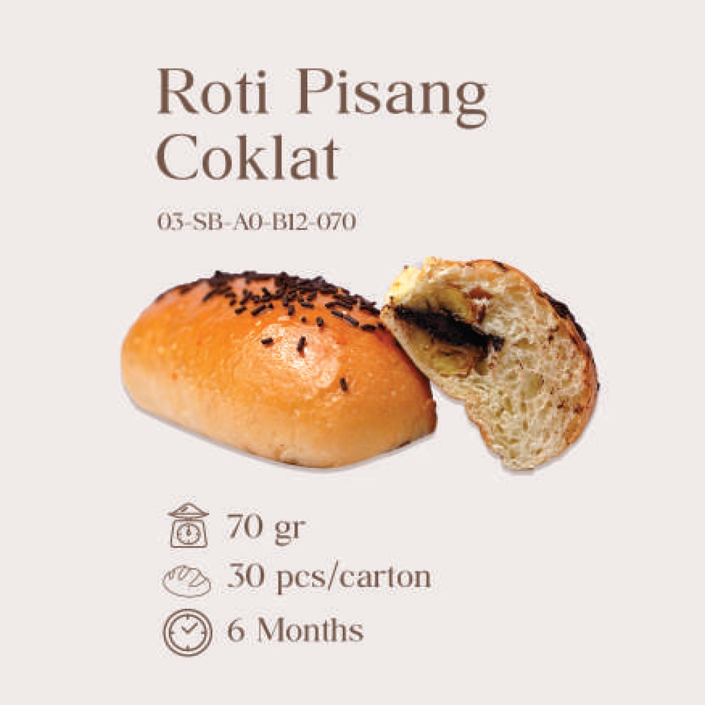 

ROTI PISANG COKLAT FRESH/READY-TO-EAT (KARTON)