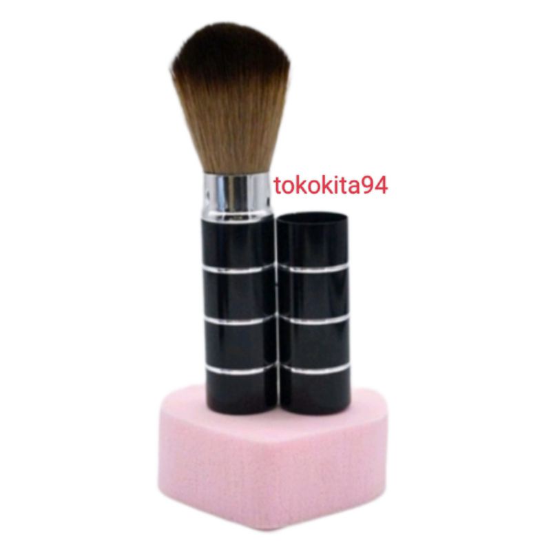 Kuas Tabung Ukuran 9 Cm Belang Satuan - Brush Make Up 1 Pcs Motif Garis - Brush Blush On