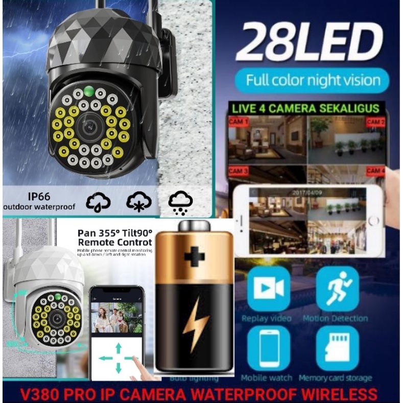 V380 PRO IP CAMERA MINI OUTDOOR WATERPROOF INDOOR 3MP FULL HD 1080P PTZ CCTV WIFI